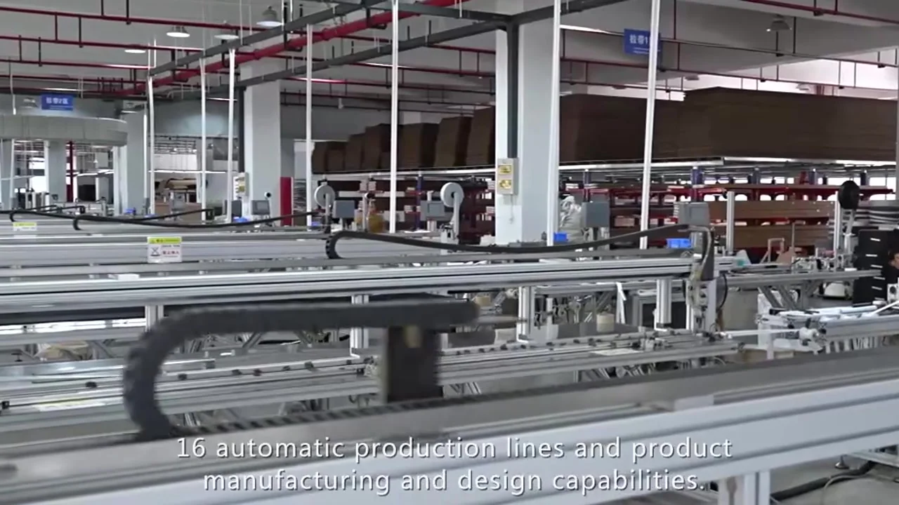 Honeycomb shade production lines at the CAIC factory in Shaoxing